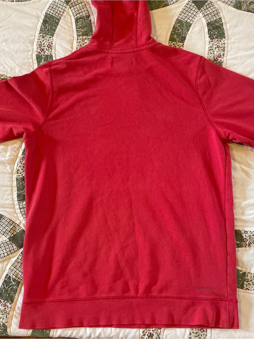 Jordan Red Hoodie with Black Center Jumpman Logo Medium Sporty Casual School